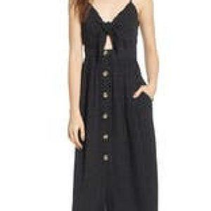 Nordstrom Mimi Chica Button Front Keyhole Dress